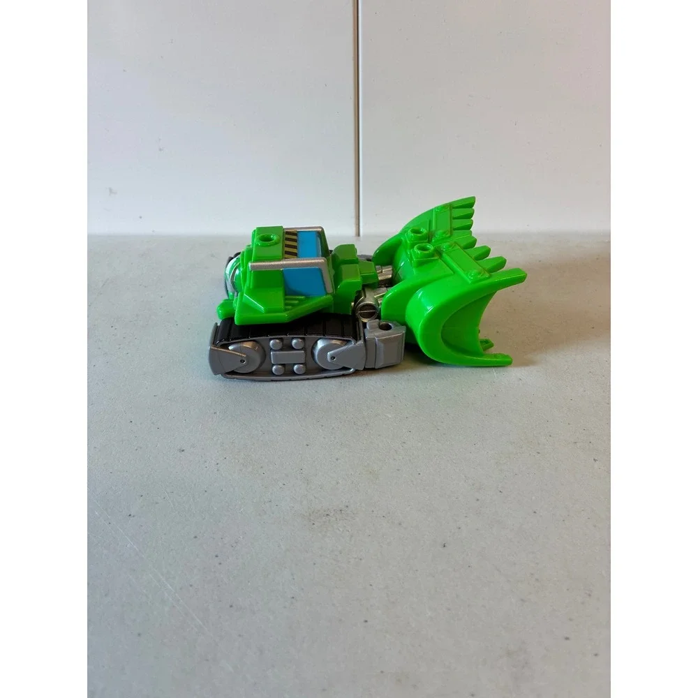 Transformers Rescue Bots Boulder the Construction-Bot Green Bulldozer Figure